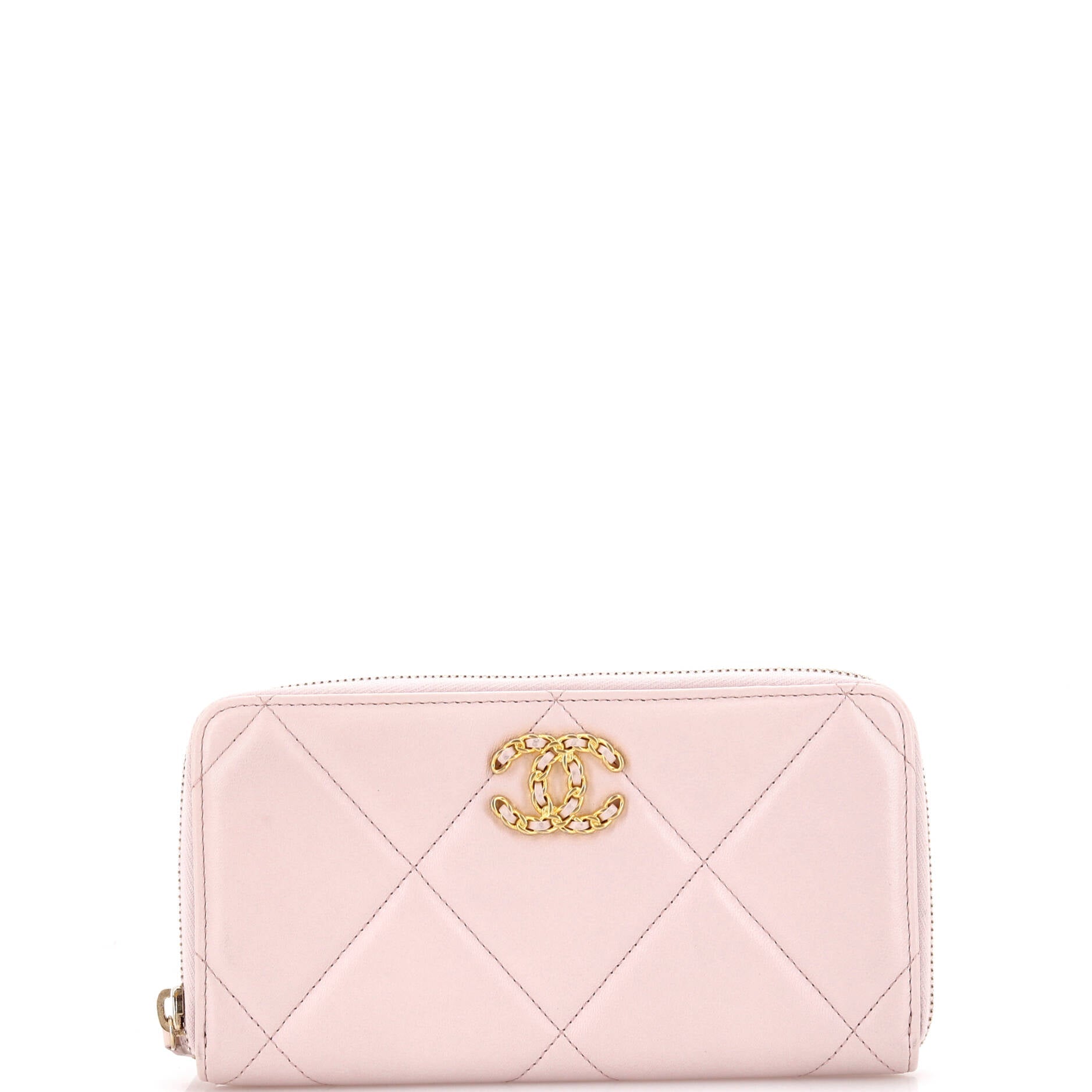 19 Zip Around Wallet Quilted Lambskin Long