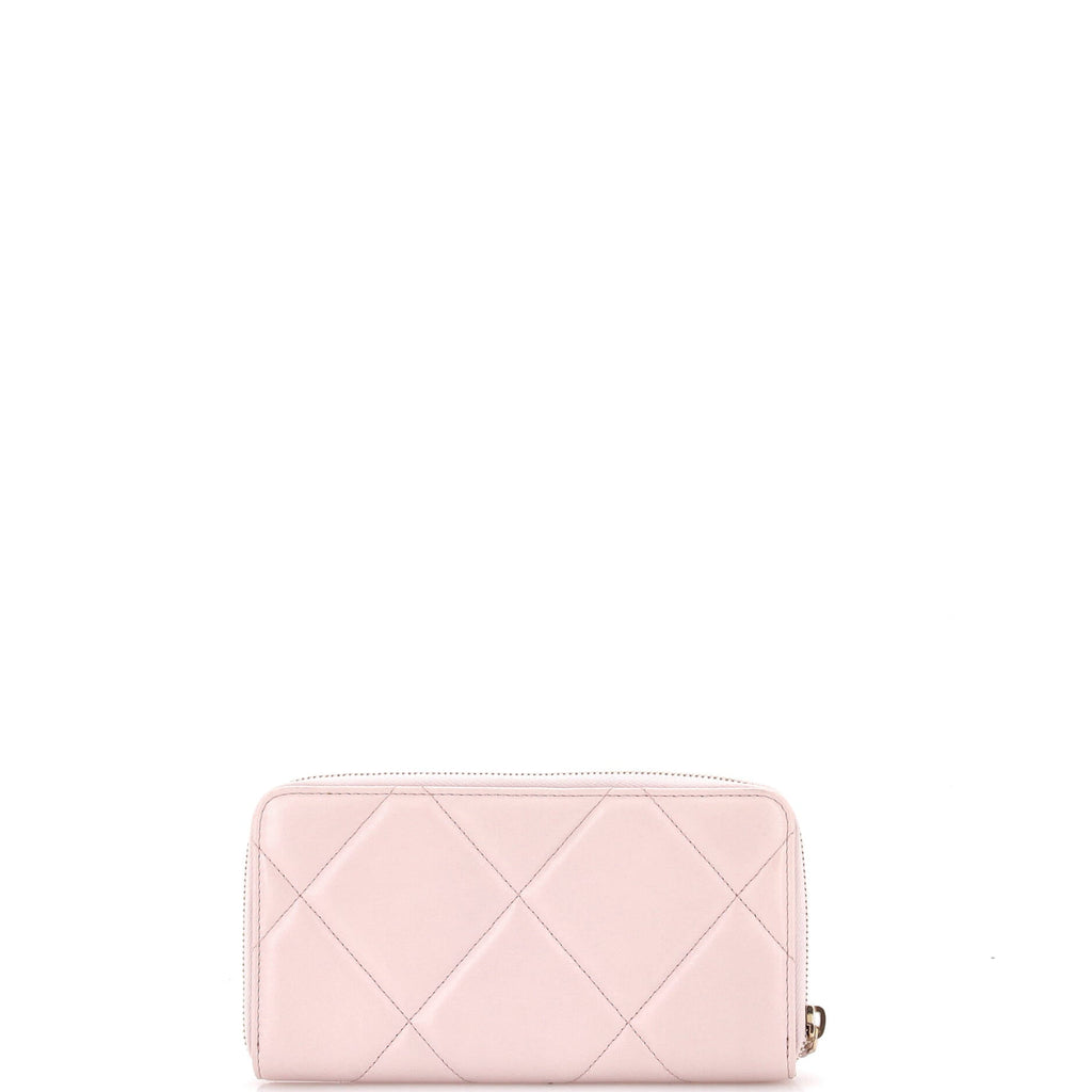 19 Zip Around Wallet Quilted Lambskin Long