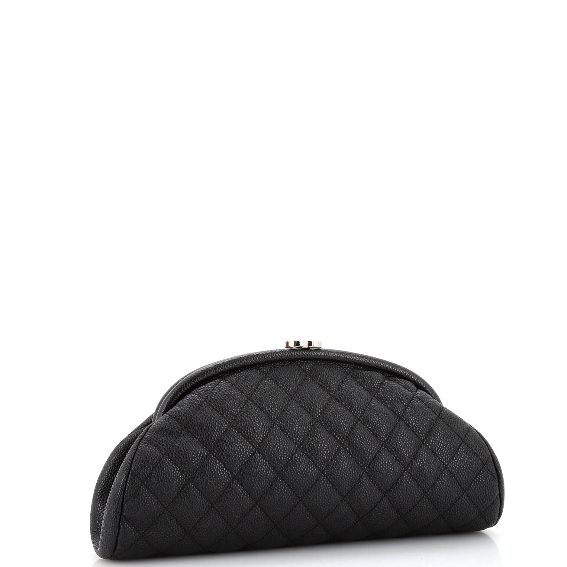 Timeless Clutch Quilted Caviar