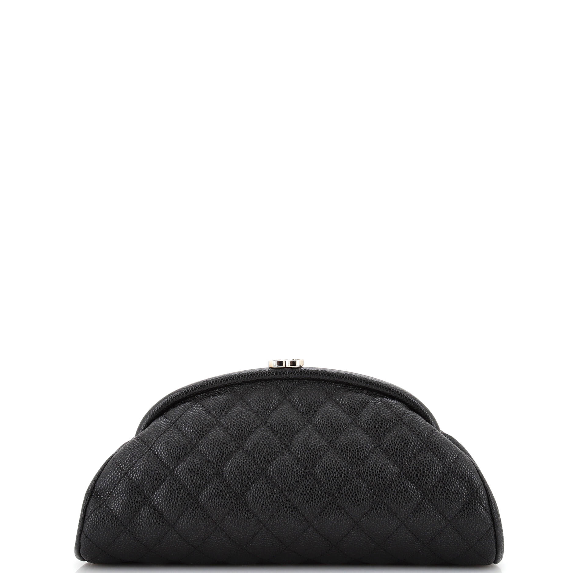 Timeless Clutch Quilted Caviar
