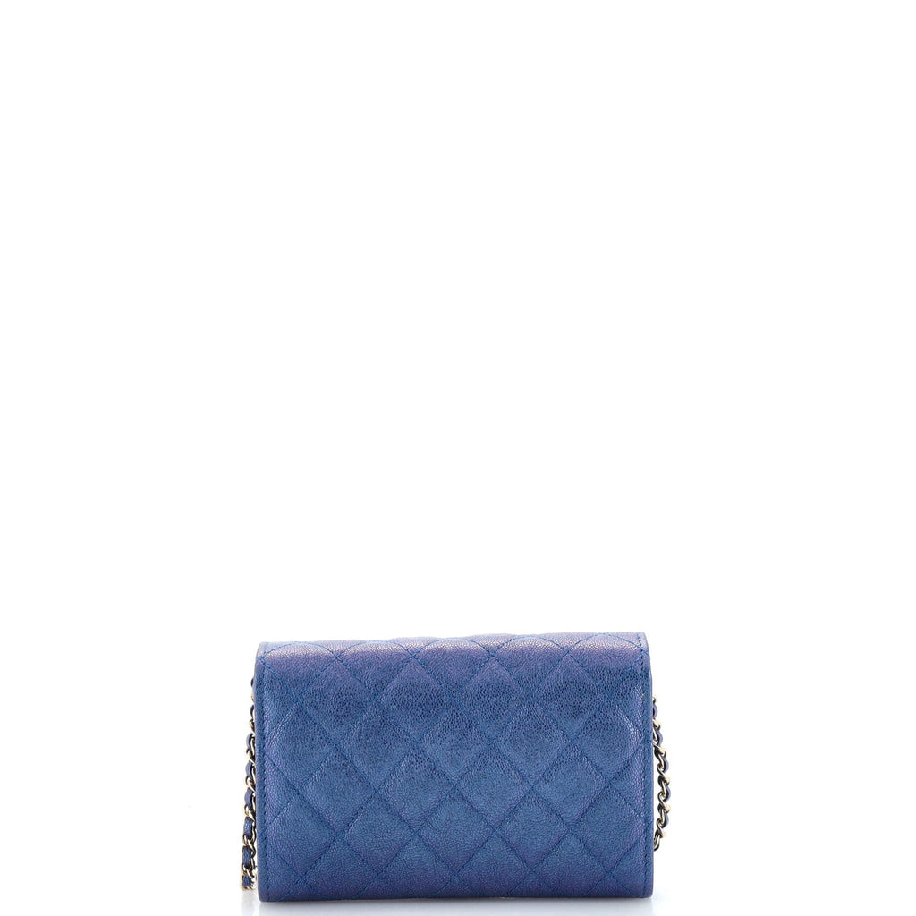 Classic Flap Wallet Crossbody Bag Quilted Iridescent Caviar Mini