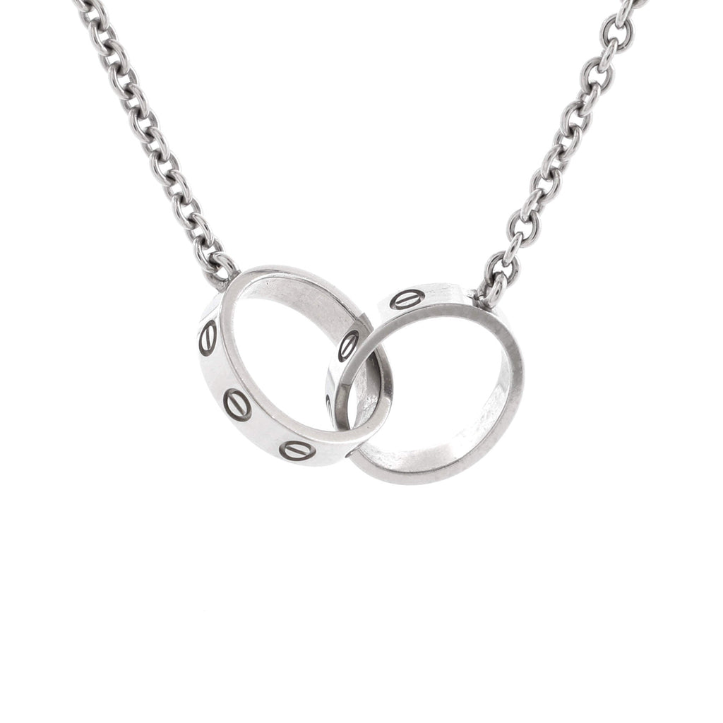 Love Interlocking Necklace 18K White Gold