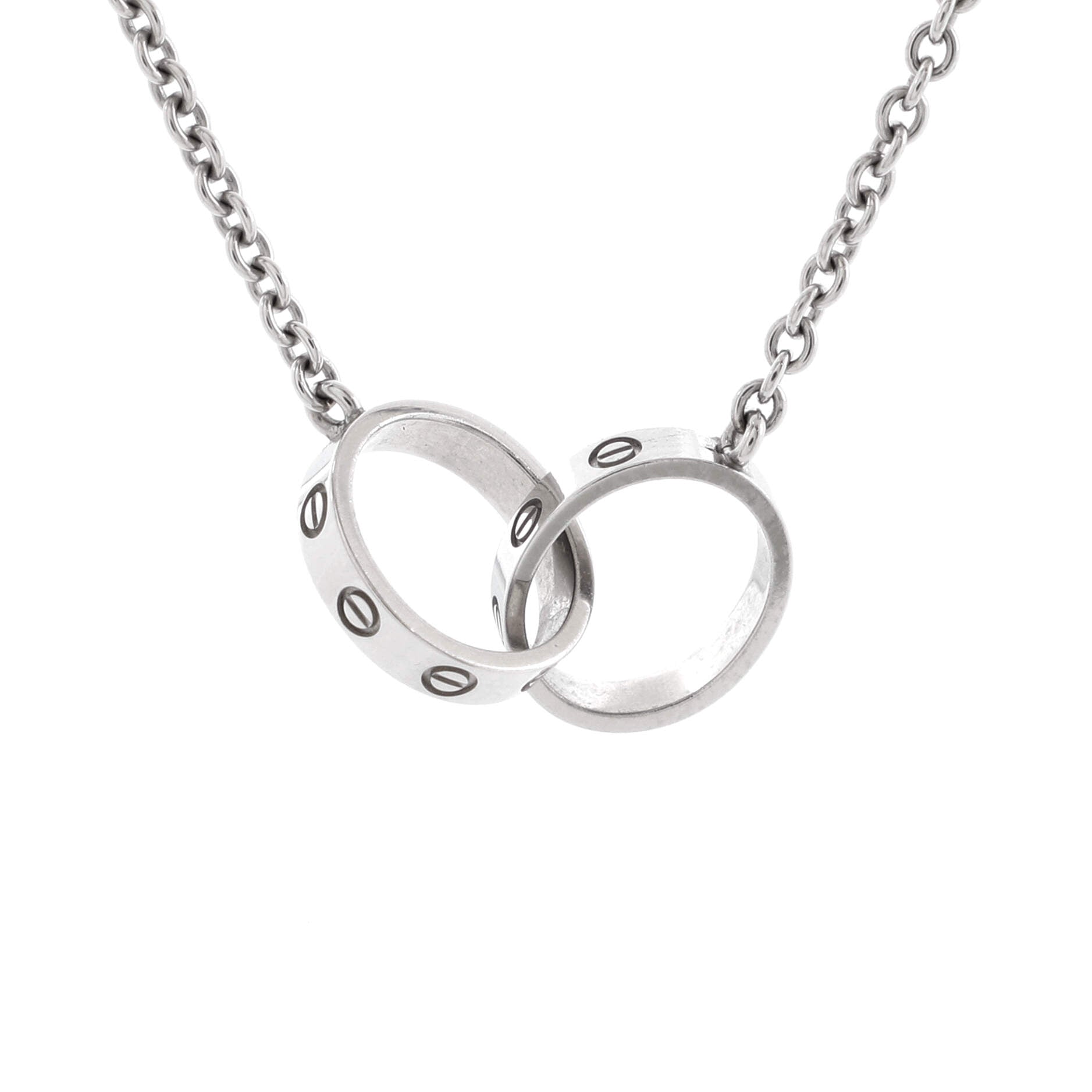 Love Interlocking Necklace 18K White Gold