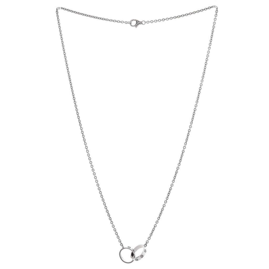 Love Interlocking Necklace 18K White Gold