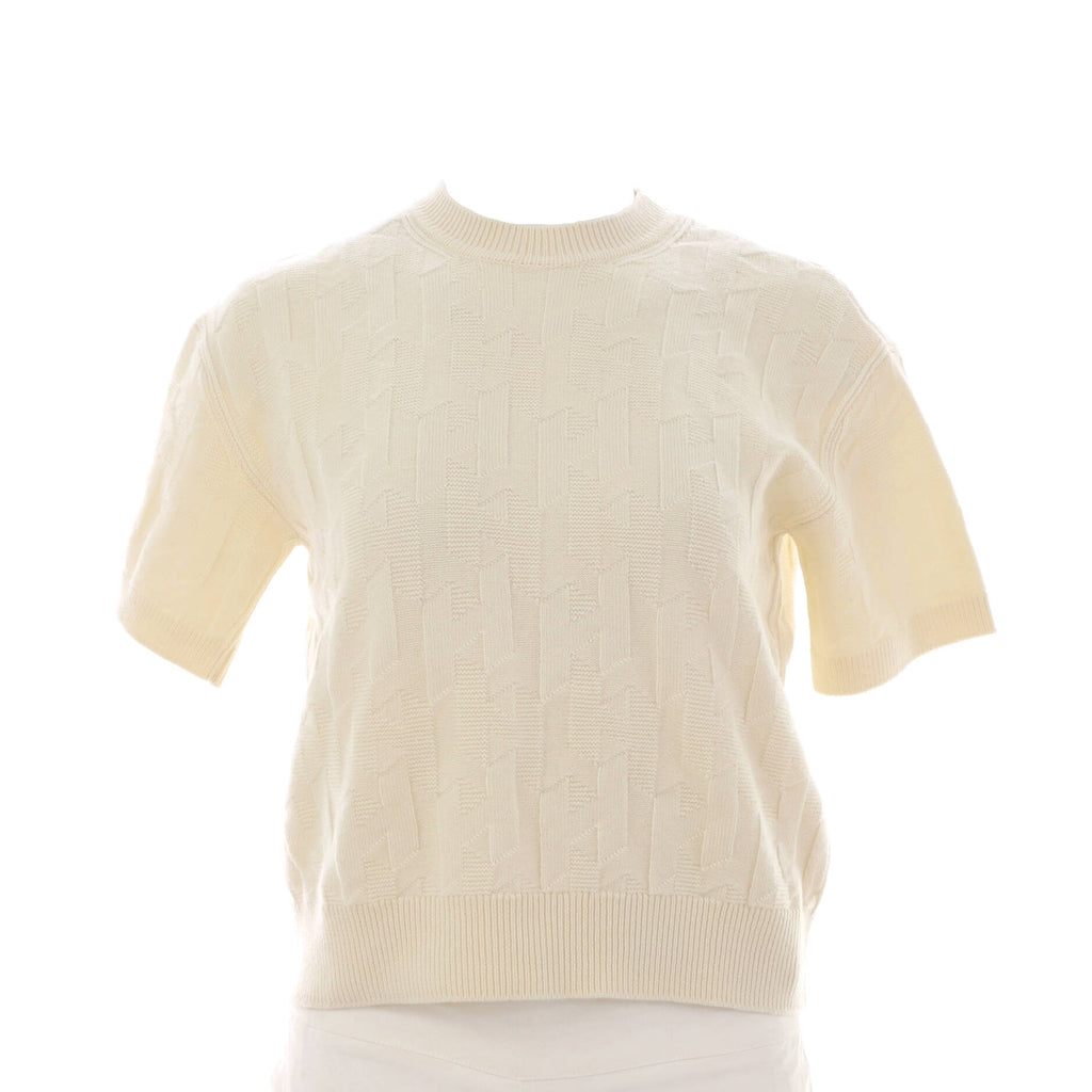 Women's H Short Sleeve Crewneck Sweater Wool