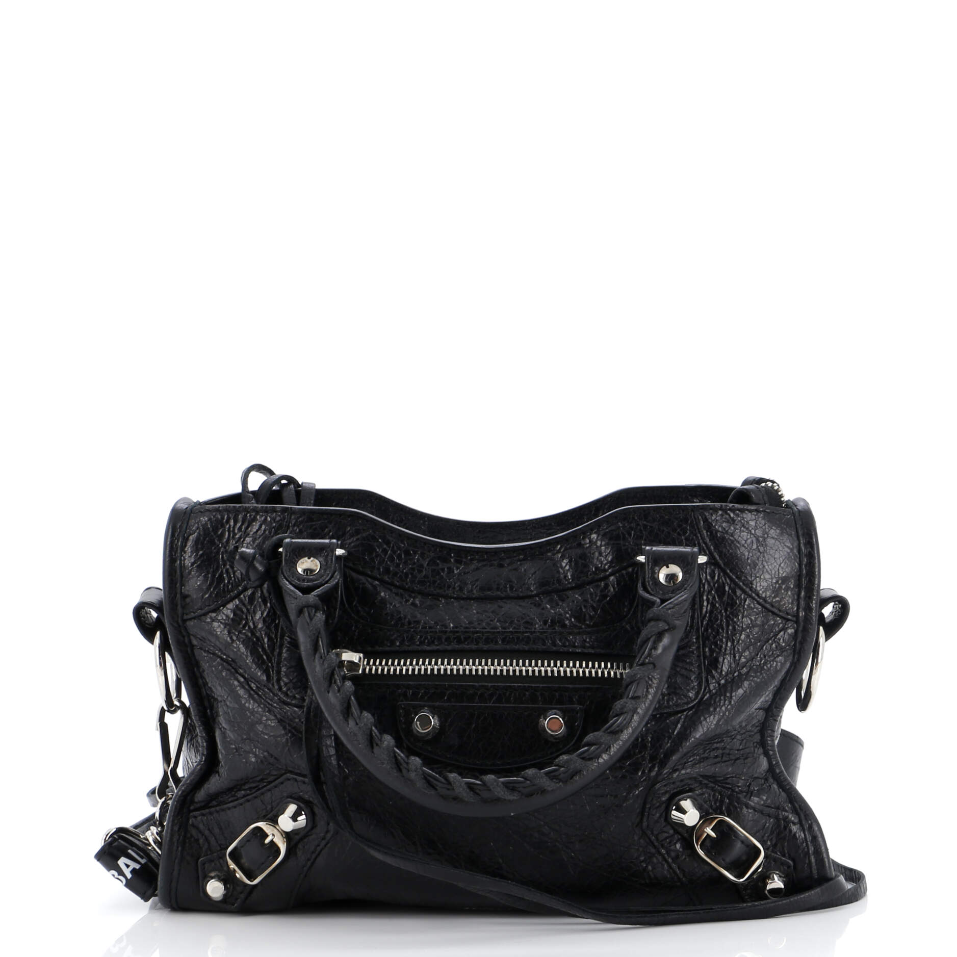 Logo Strap City Classic Studs Bag Leather Mini