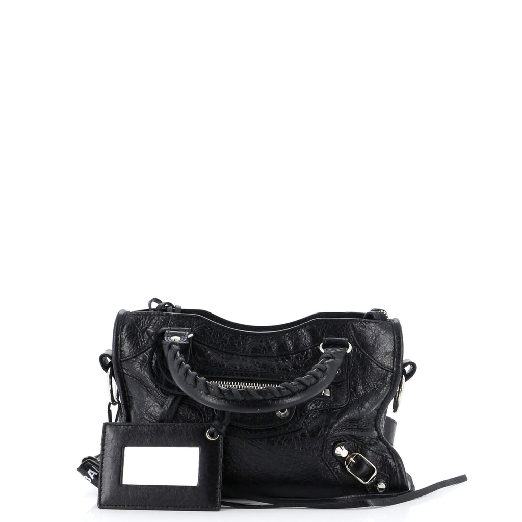 Logo Strap City Classic Studs Bag Leather Mini