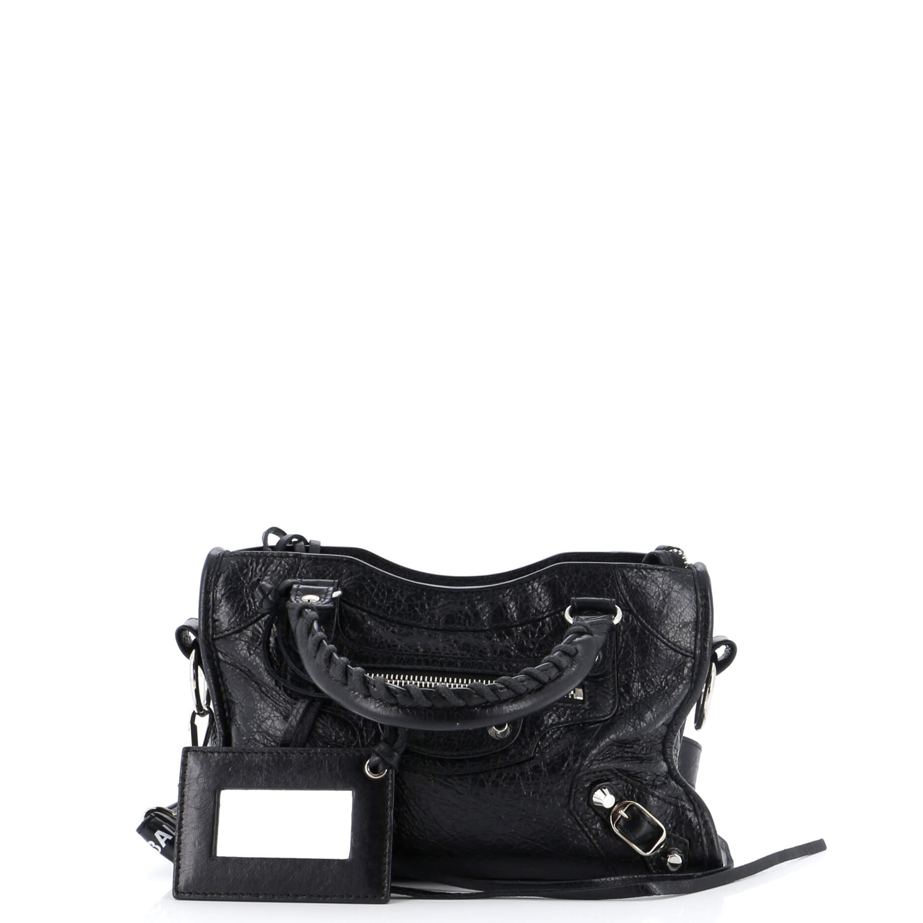 Logo Strap City Classic Studs Bag Leather Mini