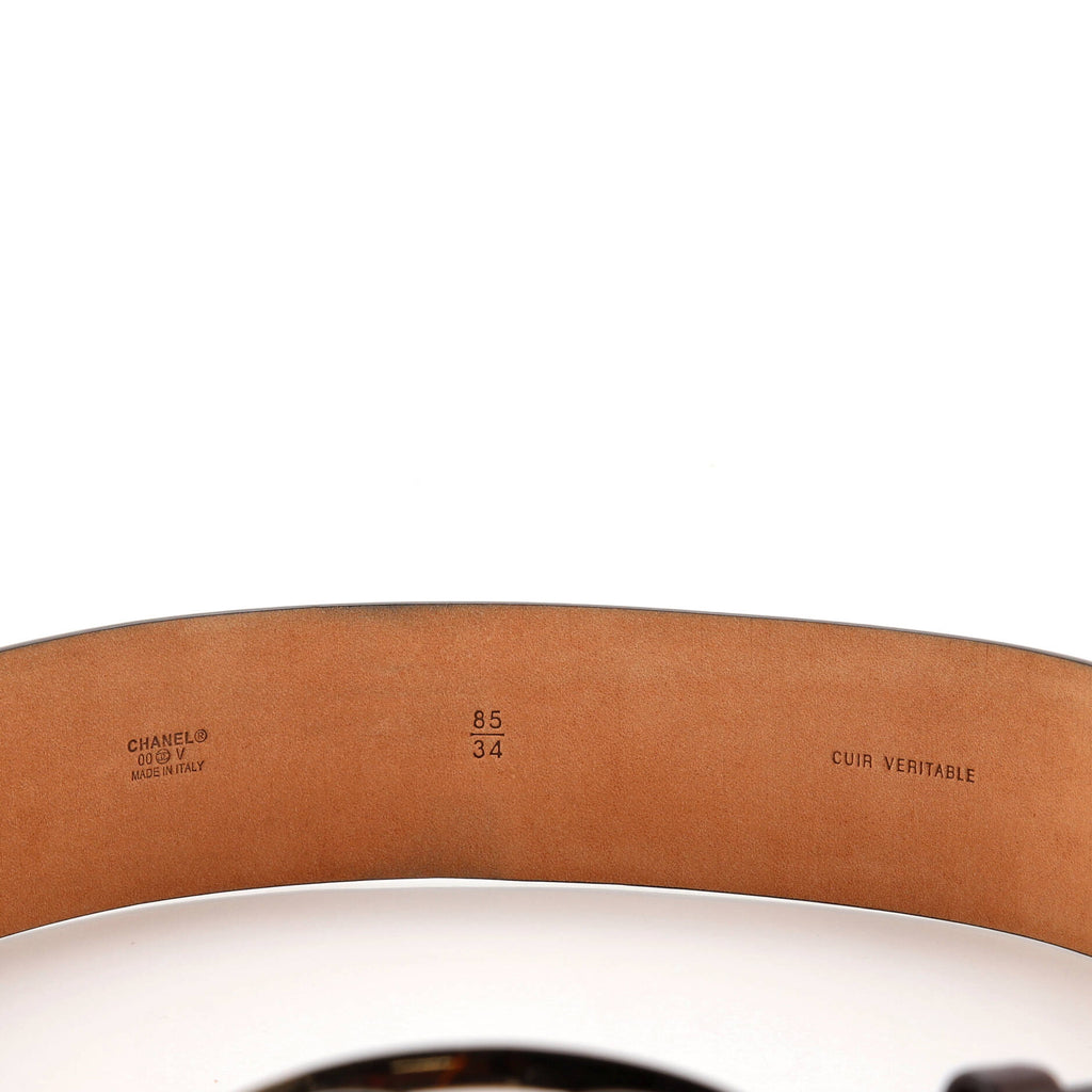 Oval CC Belt Calfskin Wide 85
