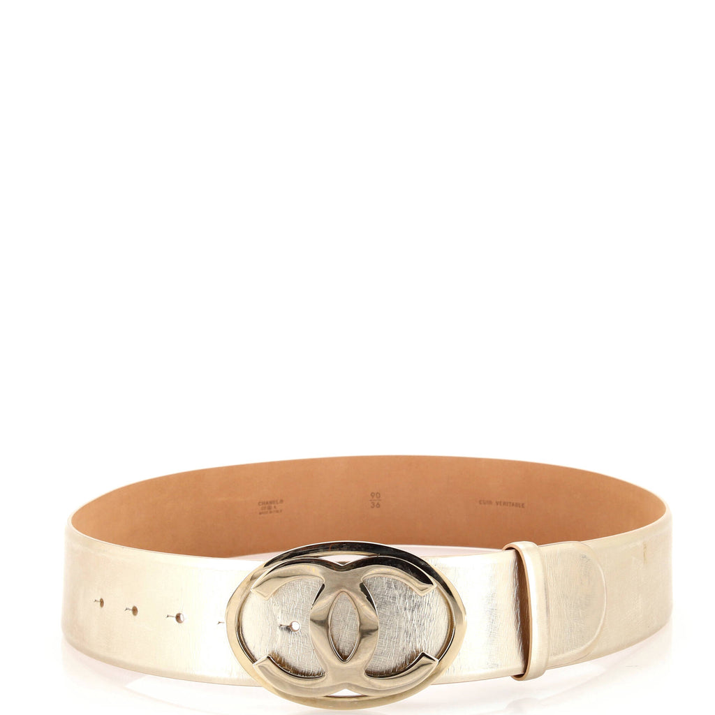 Oval CC Belt Calfskin Wide 90