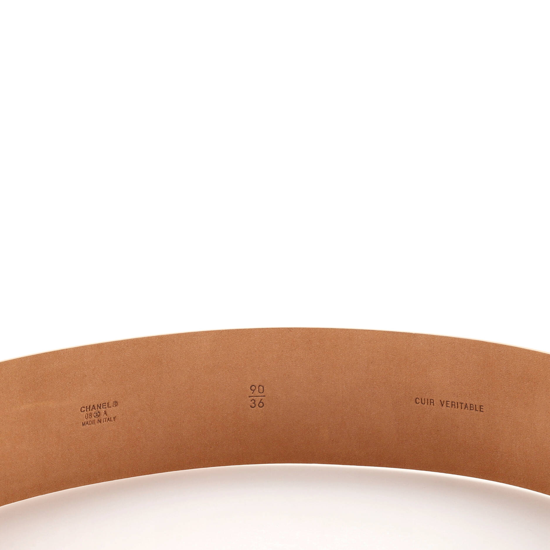 Oval CC Belt Calfskin Wide 90