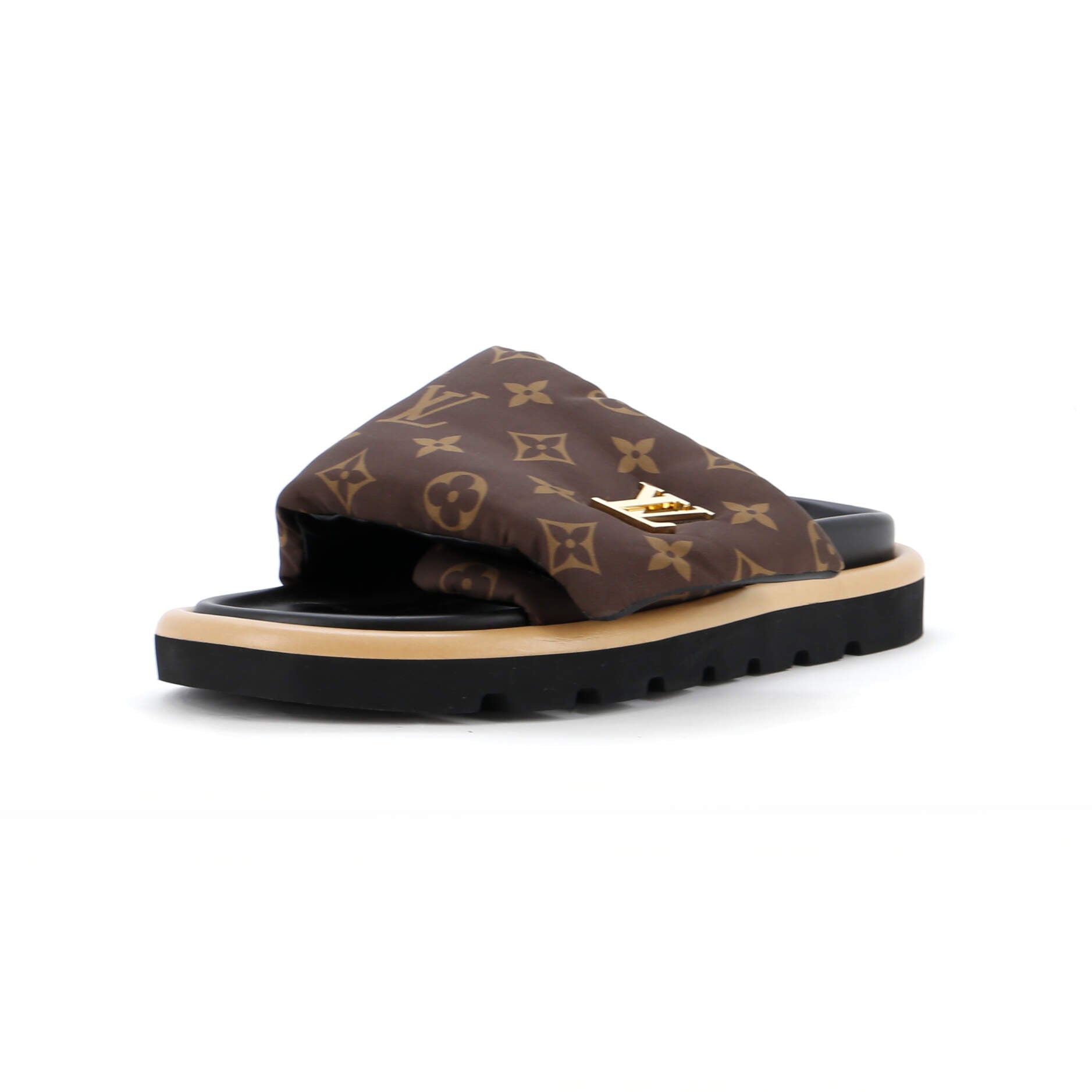 Women's Pool Pillow Comfort Mule Sandals Monogram Nylon