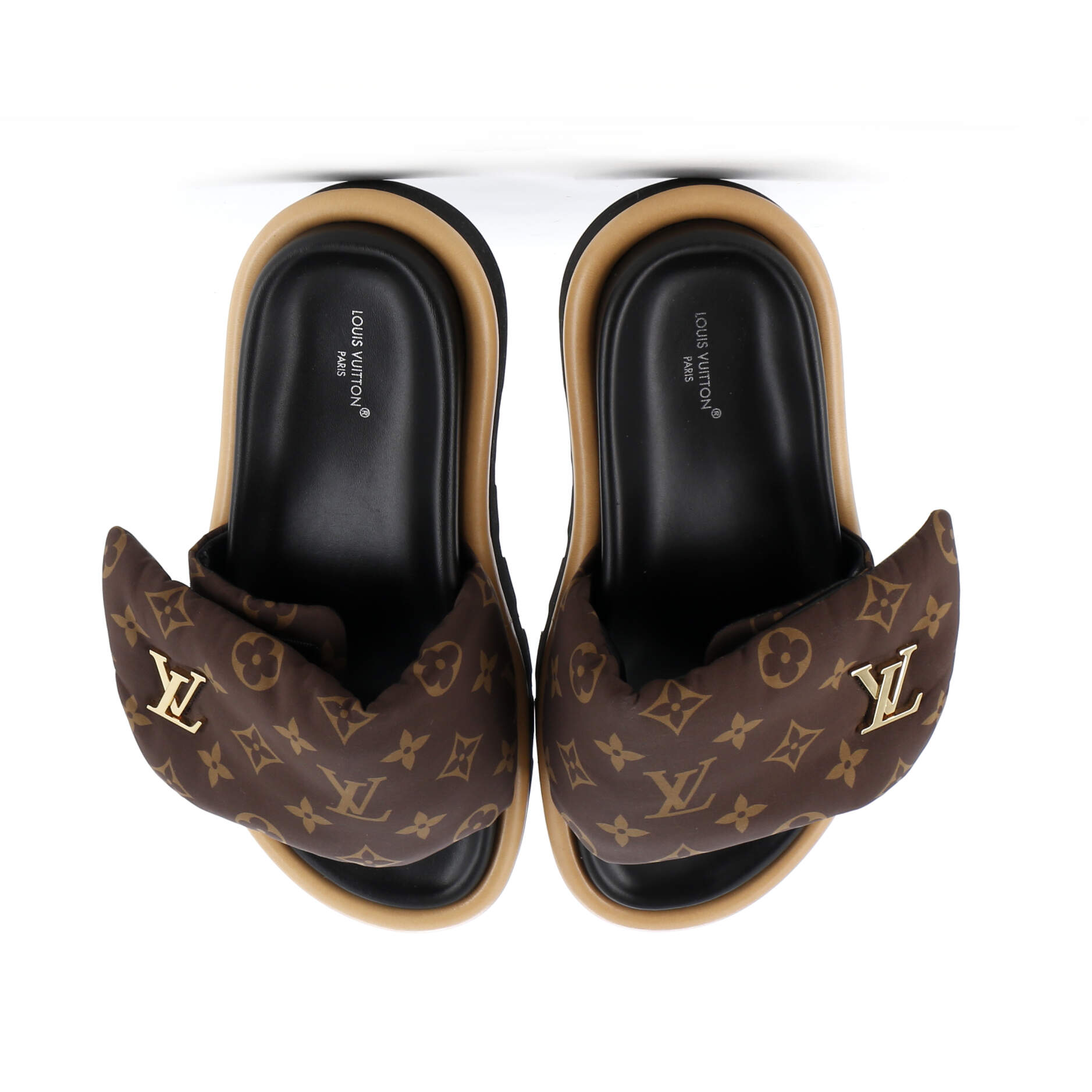 Women's Pool Pillow Comfort Mule Sandals Monogram Nylon