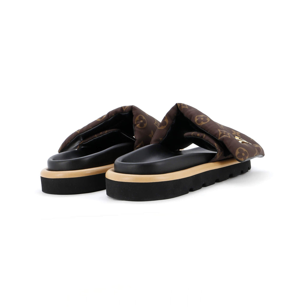 Women's Pool Pillow Comfort Mule Sandals Monogram Nylon