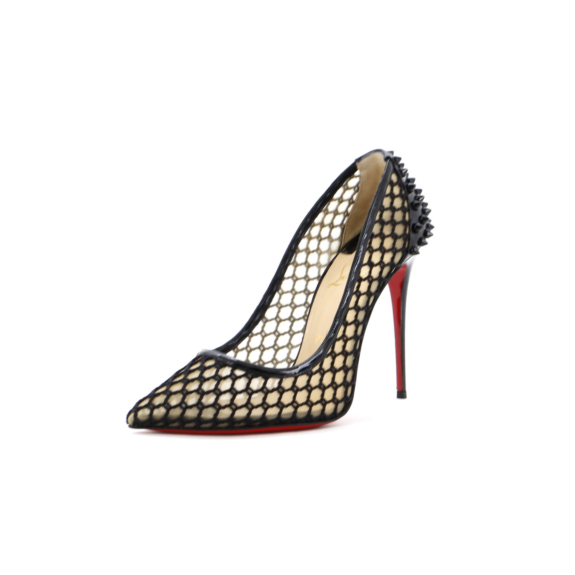 Women's Guni Pumps Spiked Fishnet Mesh 100