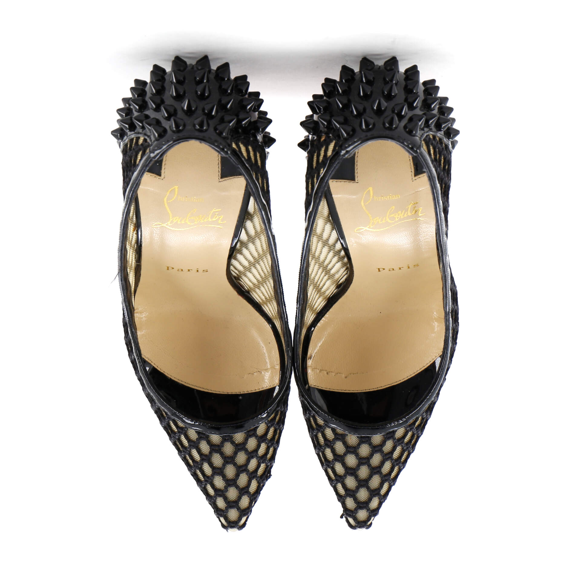 Women's Guni Pumps Spiked Fishnet Mesh 100