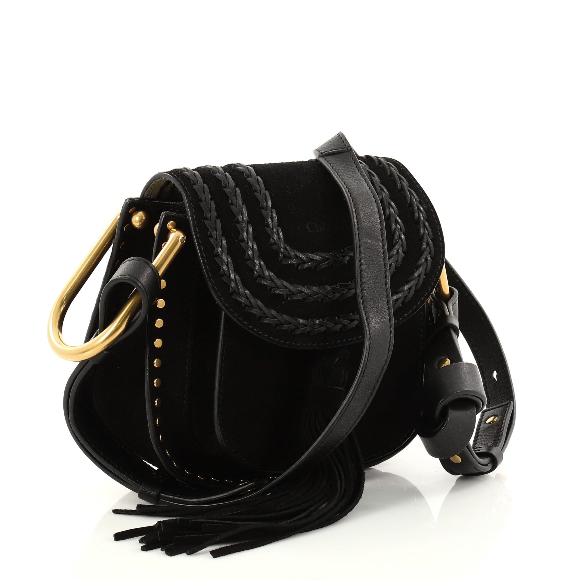 Hudson Handbag Whipstitch Suede Mini