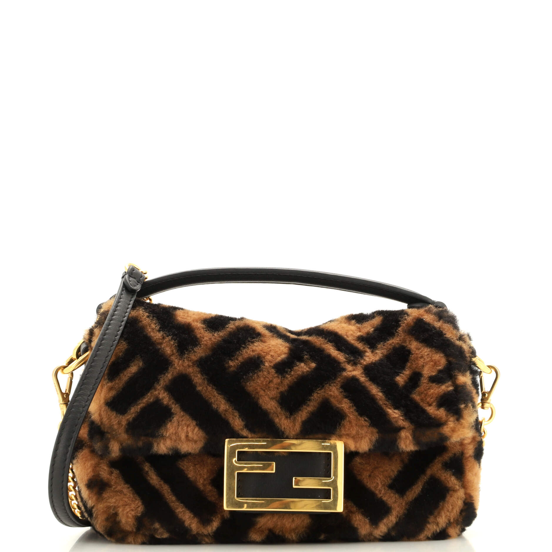 Baguette NM Bag Zucca Shearling Mini