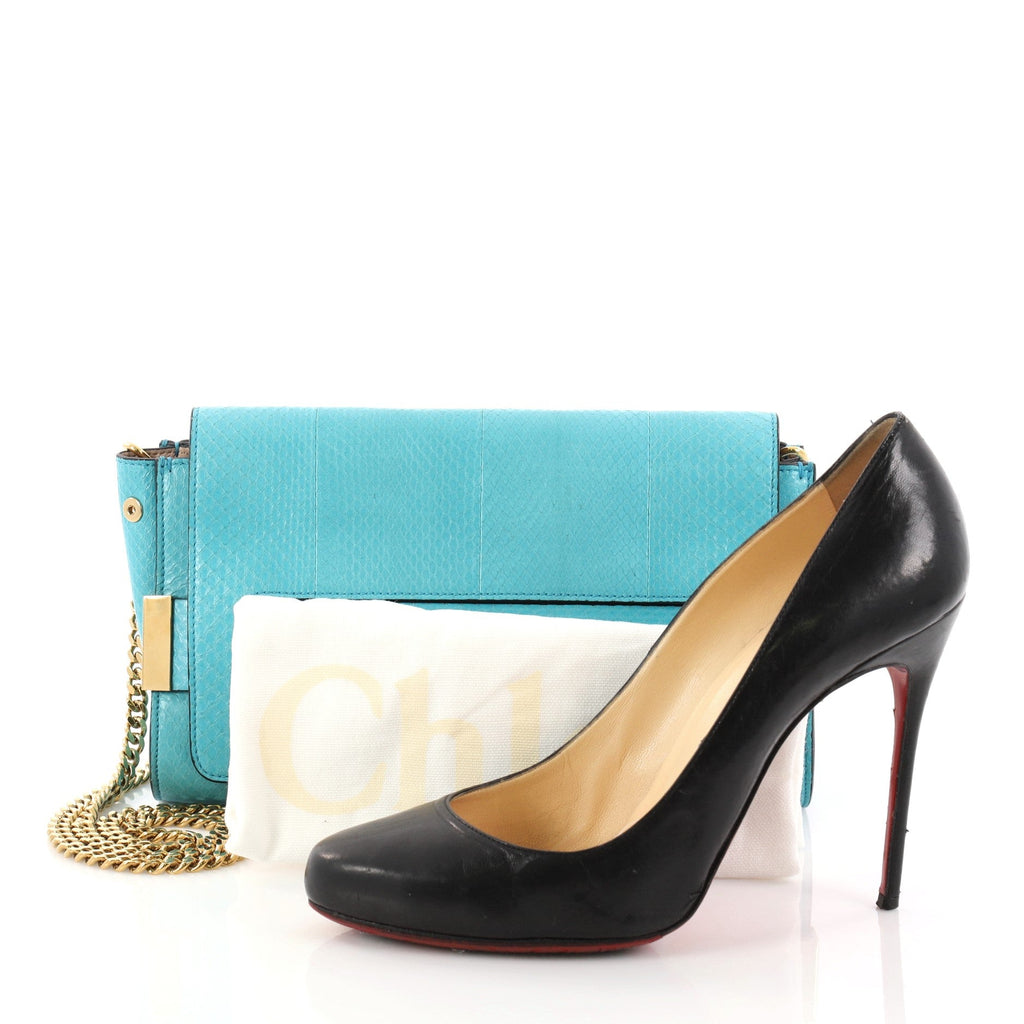 Elle Chain Clutch Python Medium