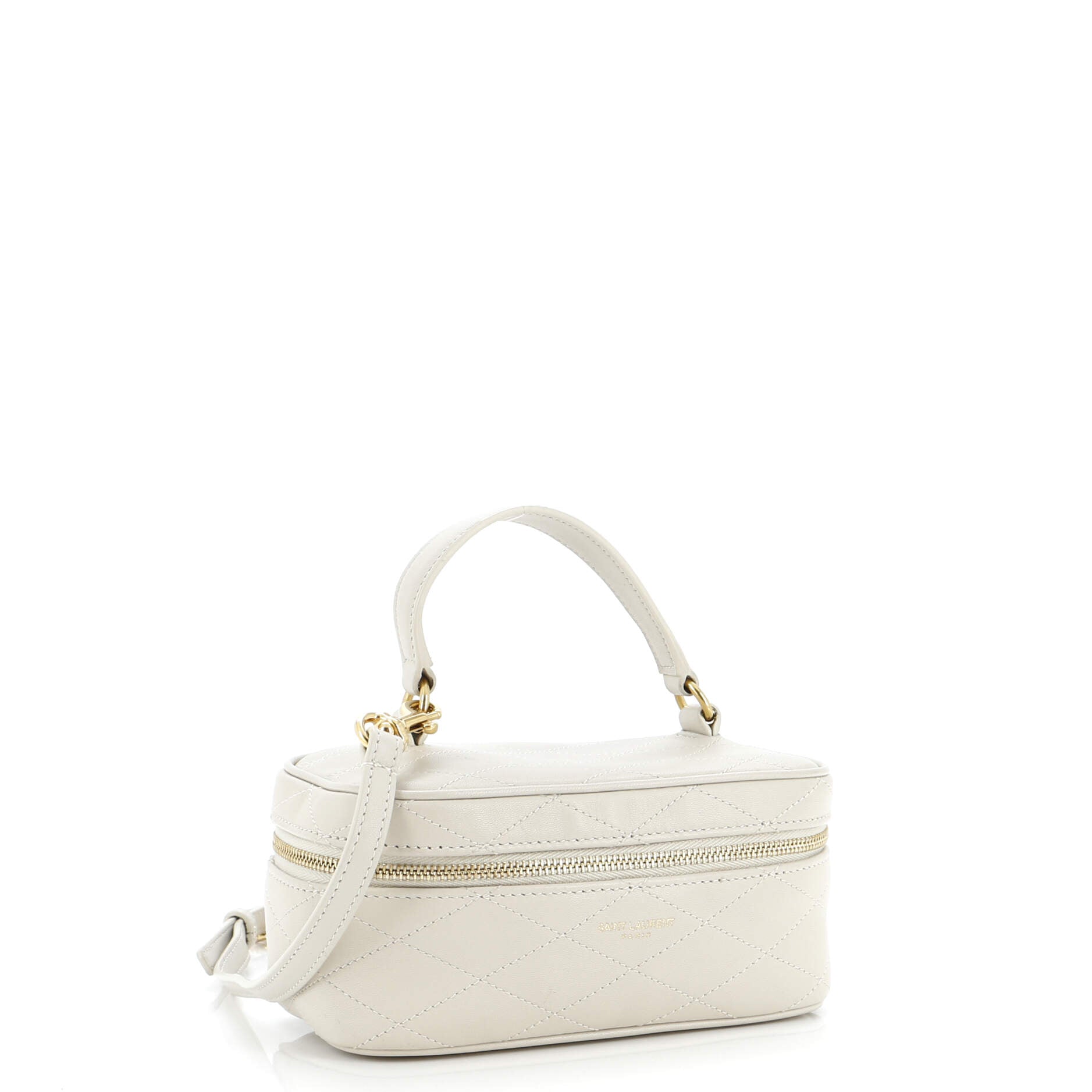Top Handle Convertible Vanity Bag Quilted Leather Mini