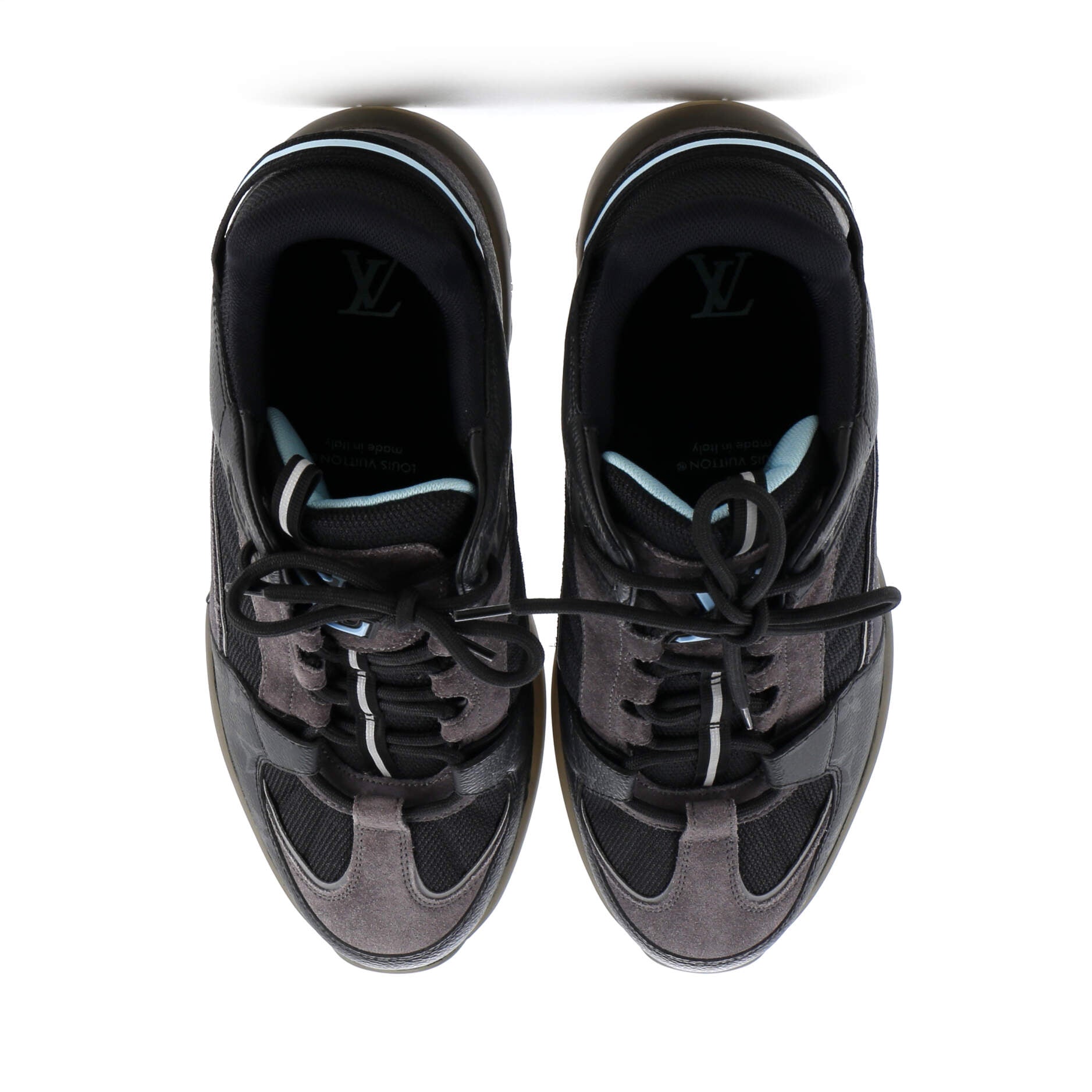 x Lucien Clark Men's A View Sneakers Monogram Eclipse Canvas with Suede and Mesh