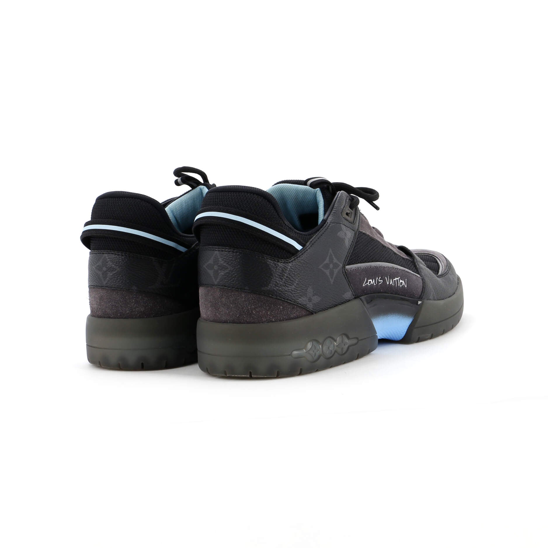 x Lucien Clark Men's A View Sneakers Monogram Eclipse Canvas with Suede and Mesh