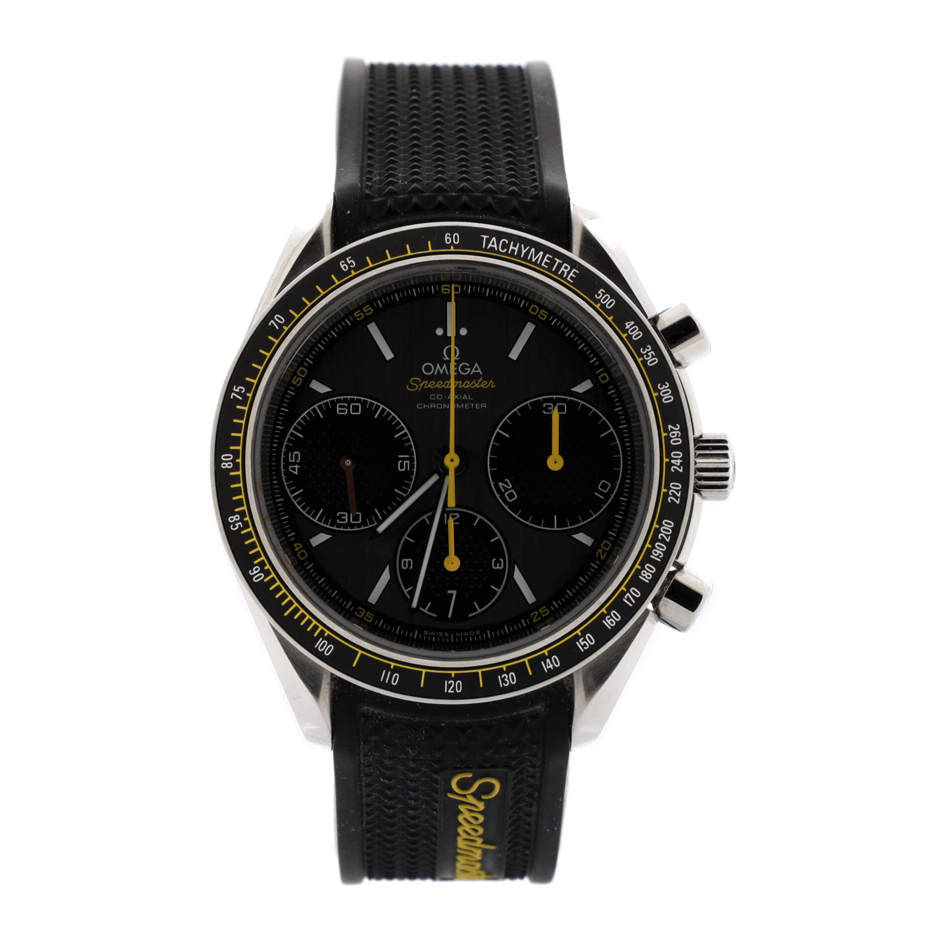 Speedmaster Racing Co-Axial Chronograph Automatic Watch Stainless Steel and Rubber 40