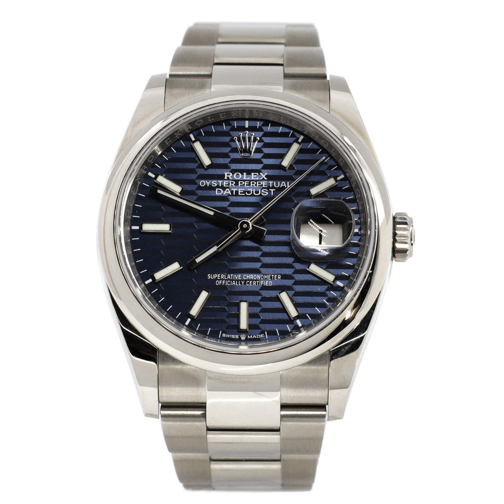 Oyster Perpetual Datejust Fluted Motif Automatic Watch Stainless Steel 36