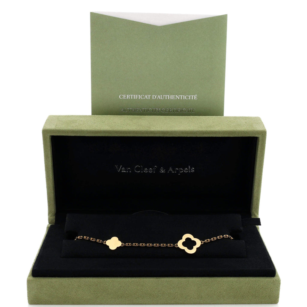 Byzantine Alhambra 3 Motifs Bracelet 18K Yellow Gold