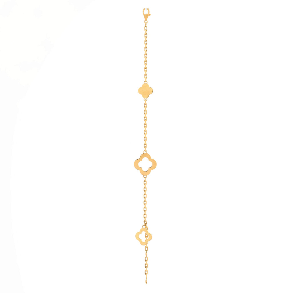 Byzantine Alhambra 3 Motifs Bracelet 18K Yellow Gold