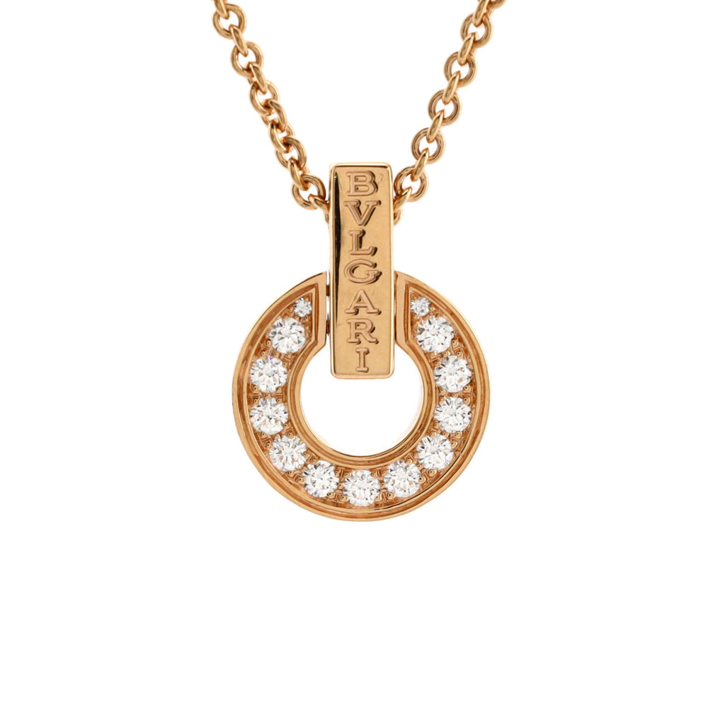 Bvlgari Bvlgari Pendant Necklace 18K Rose Gold with Diamonds