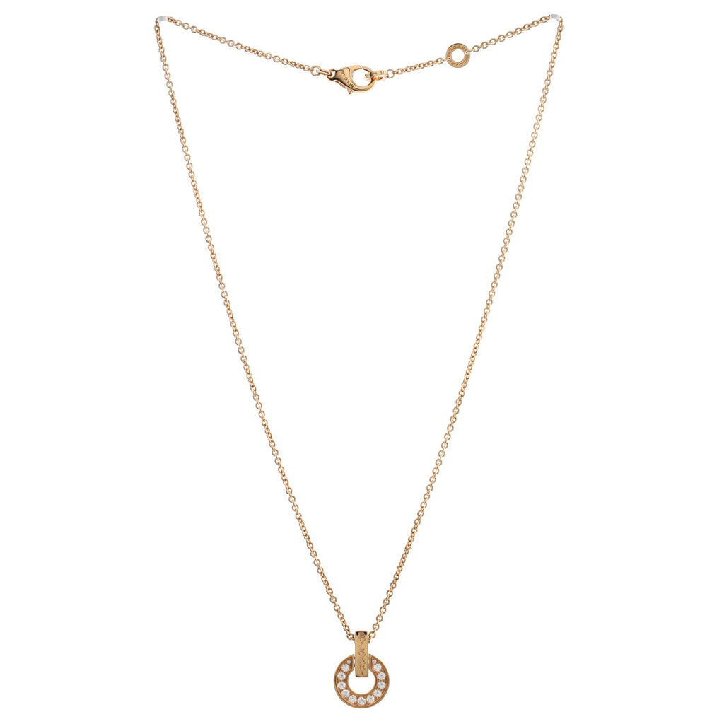 Bvlgari Bvlgari Pendant Necklace 18K Rose Gold with Diamonds