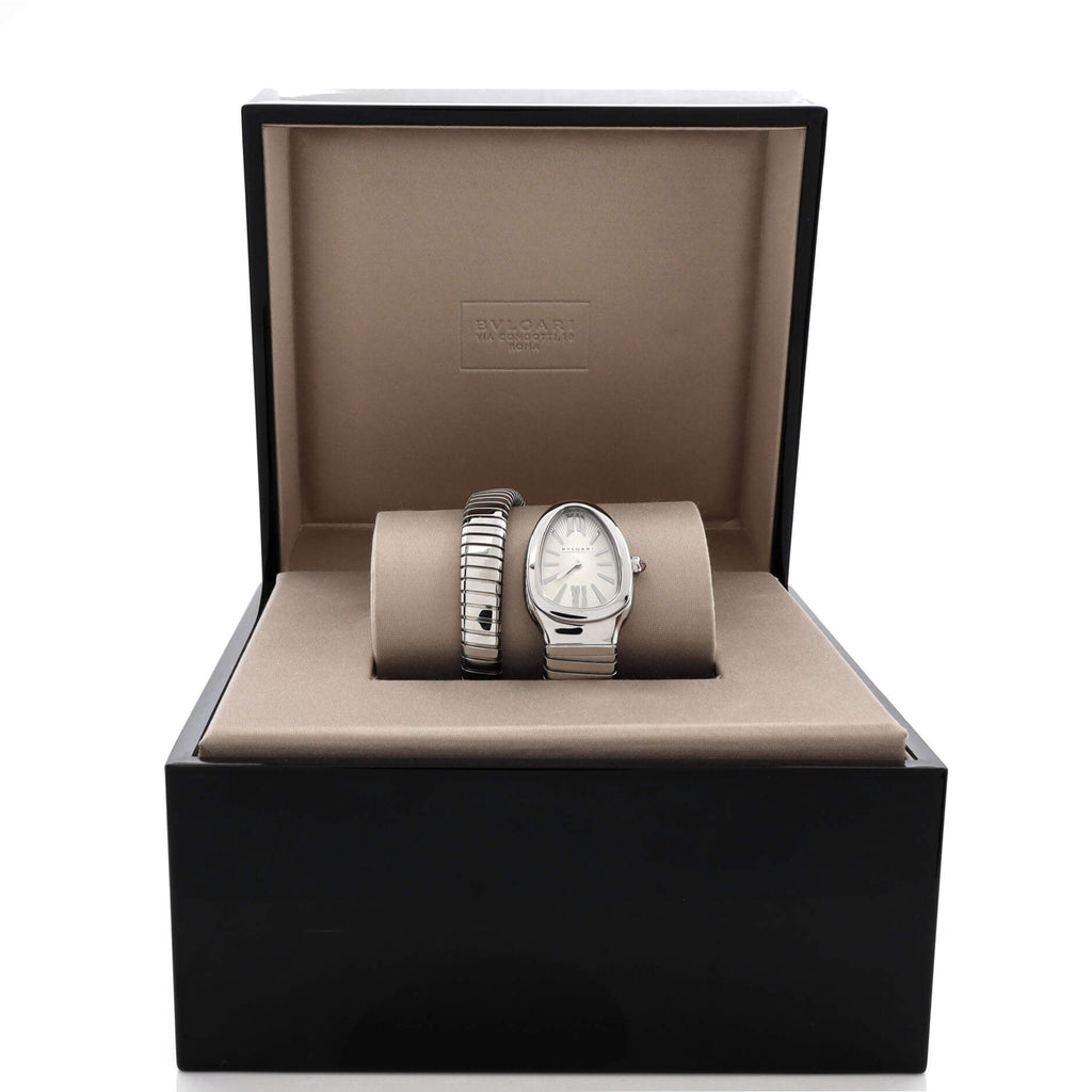 Serpenti Tubogas Single Spiral Quartz Watch Stainless Steel 23