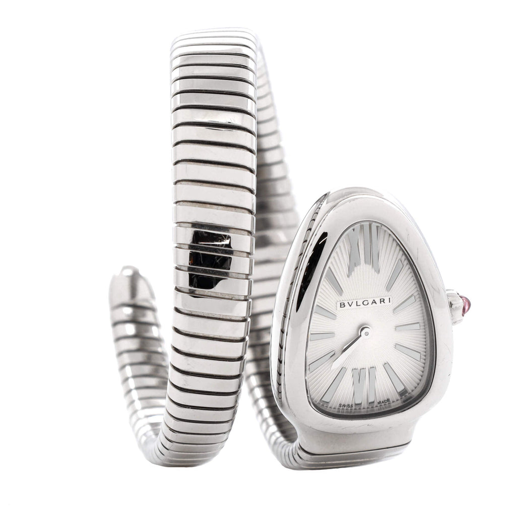 Serpenti Tubogas Single Spiral Quartz Watch Stainless Steel 23