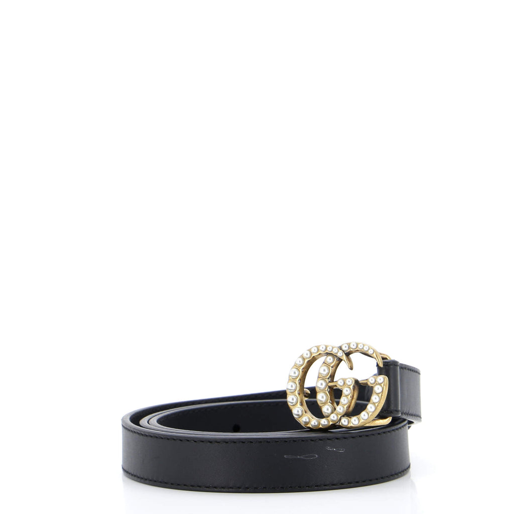 Pearly GG Marmont Belt Leather Thin 95