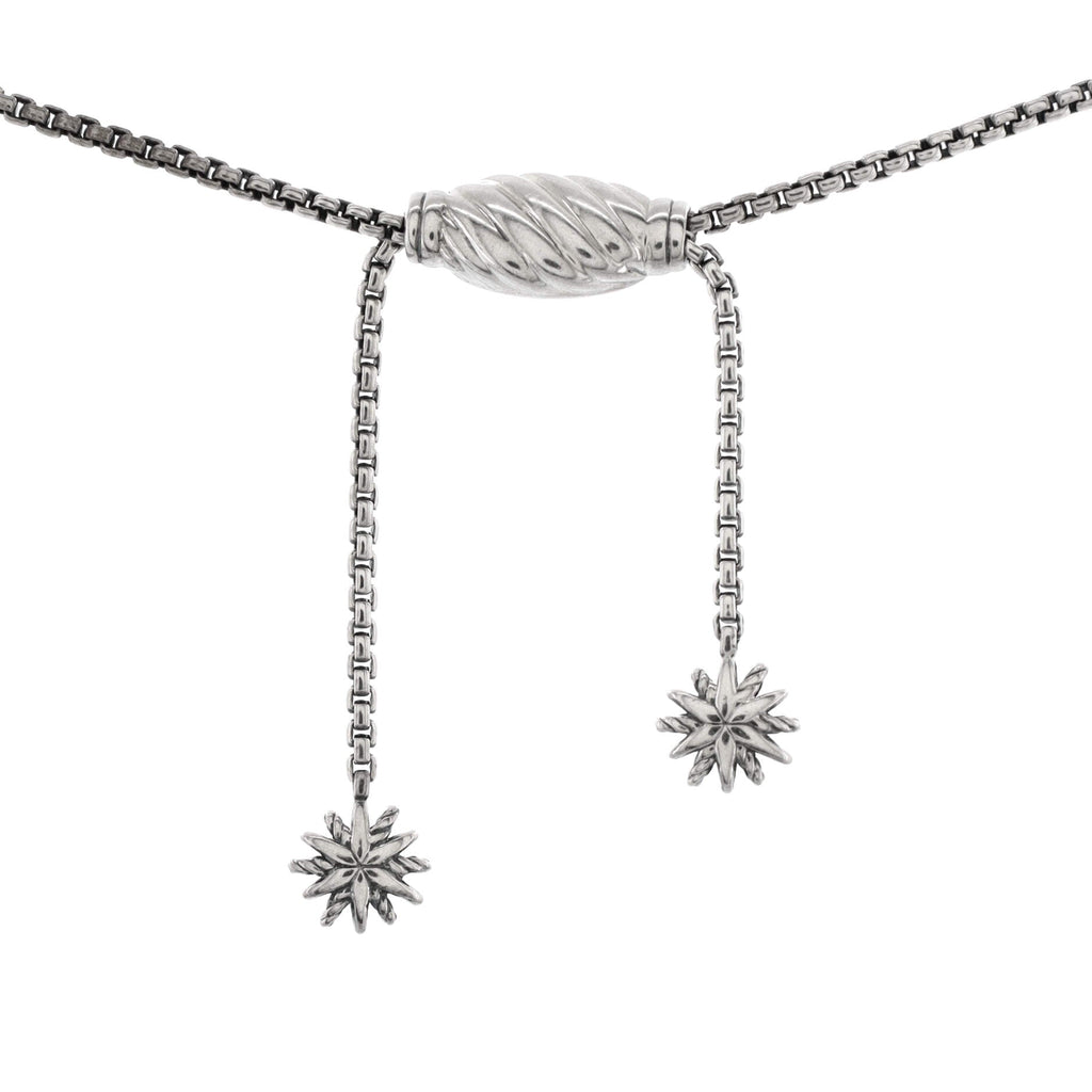 Starburst Y-Necklace Sterling Silver with Diamonds
