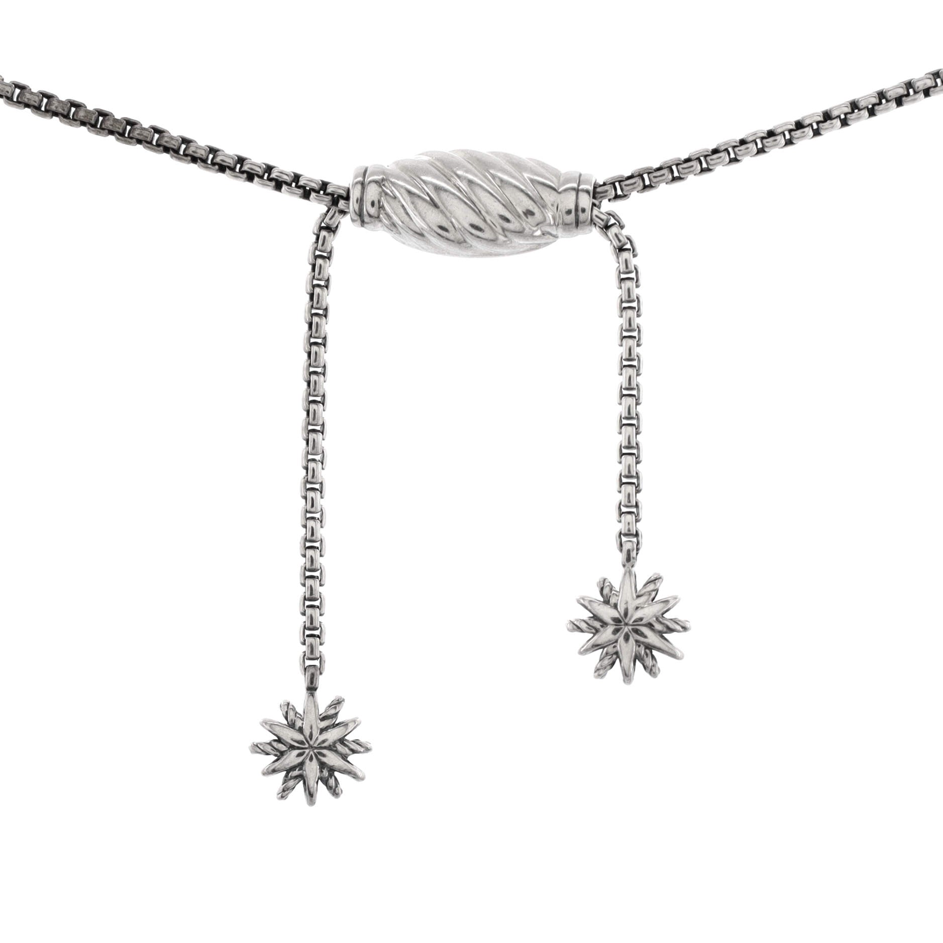 Starburst Y-Necklace Sterling Silver with Diamonds