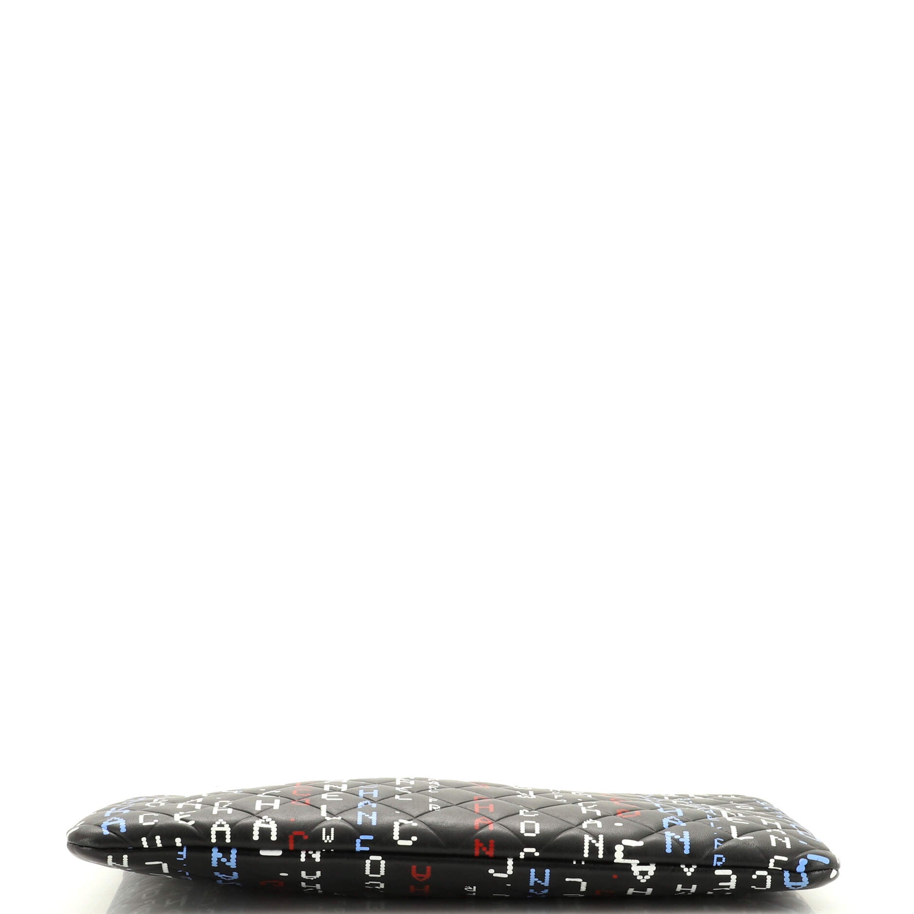 Data Center O Case Clutch Quilted Printed Lambskin Large