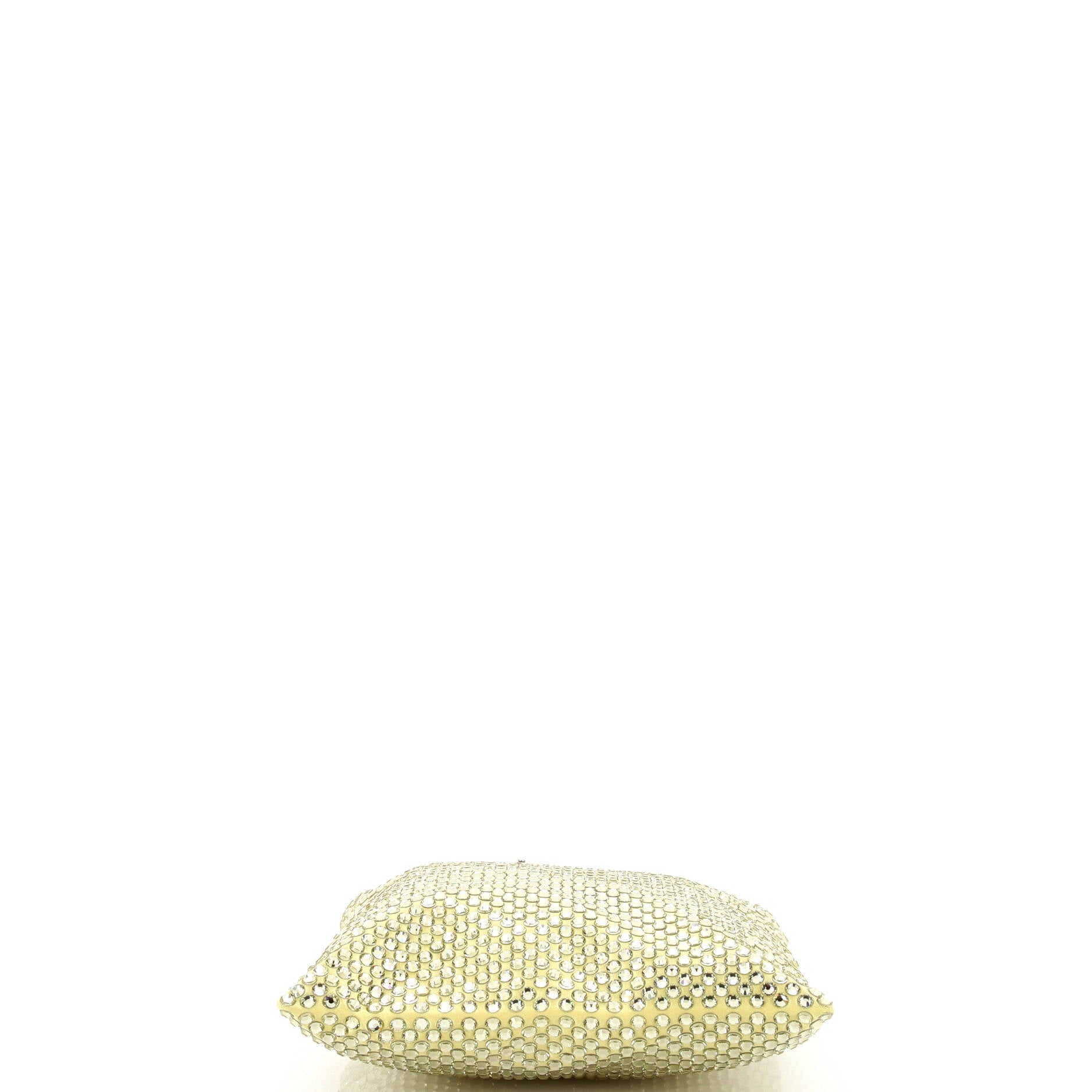 Chain Flat Tote Crystal Embellished Satin Mini