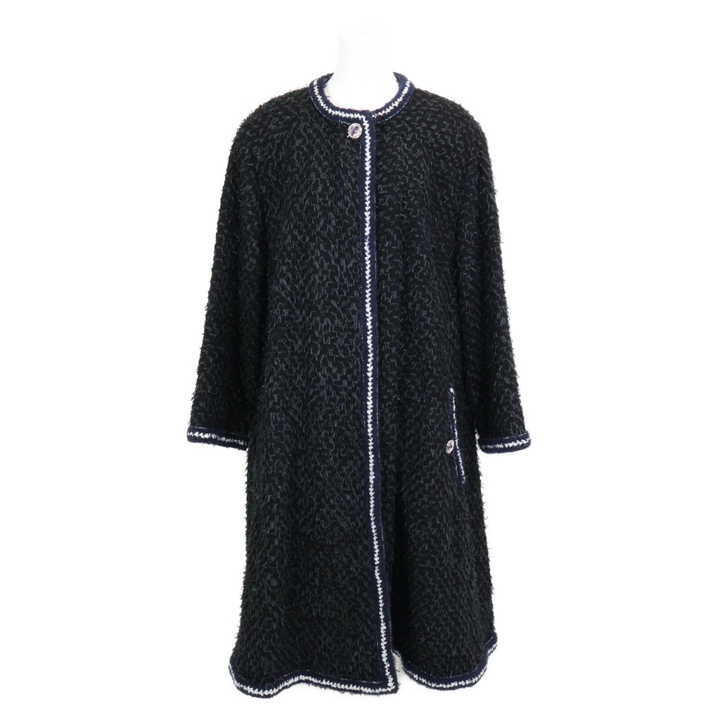 Chanel 22AW P73170V64561 Bijou Button Rayon Long Coat