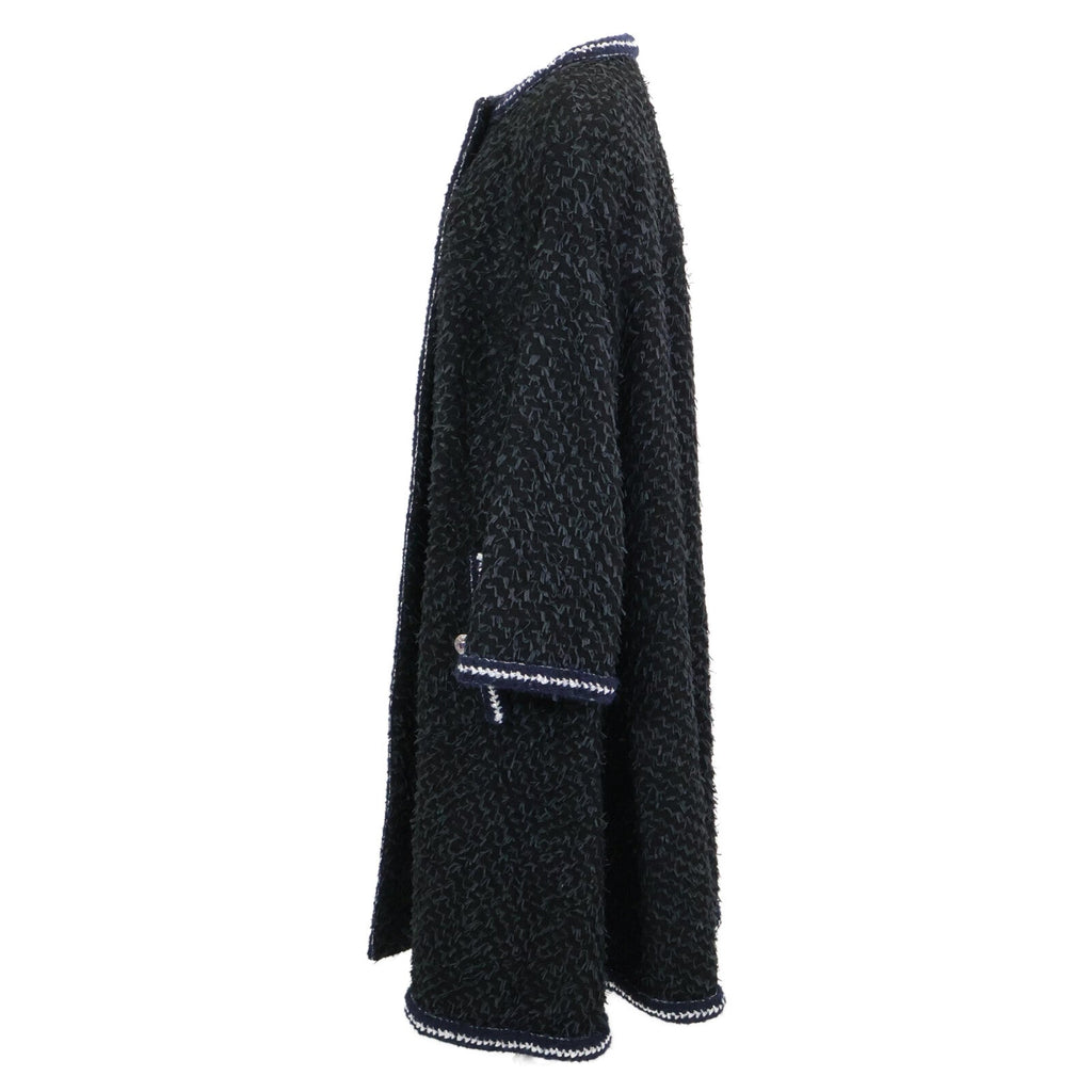 Chanel 22AW P73170V64561 Bijou Button Rayon Long Coat