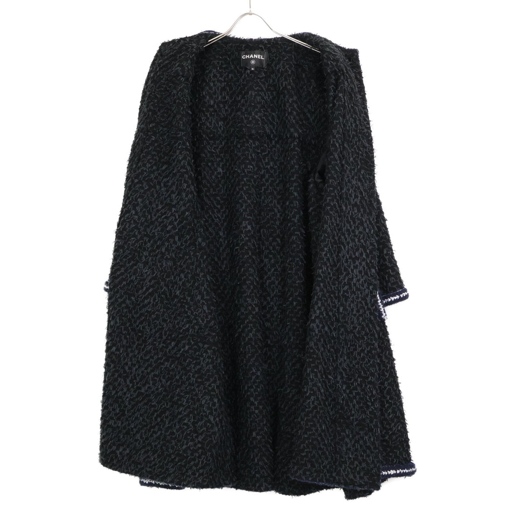 Chanel 22AW P73170V64561 Bijou Button Rayon Long Coat