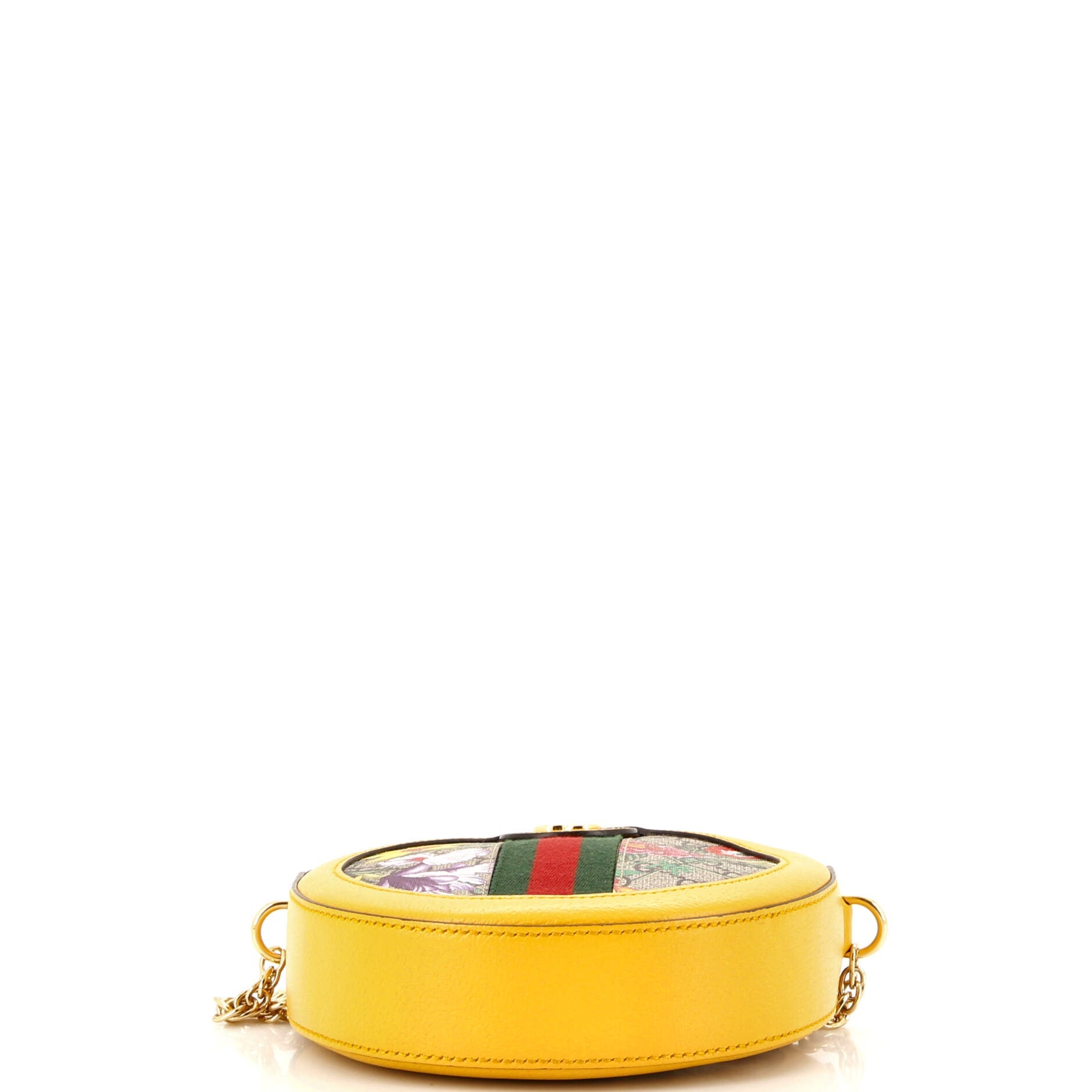 Ophidia Round Shoulder Bag Flora GG Coated Canvas Mini