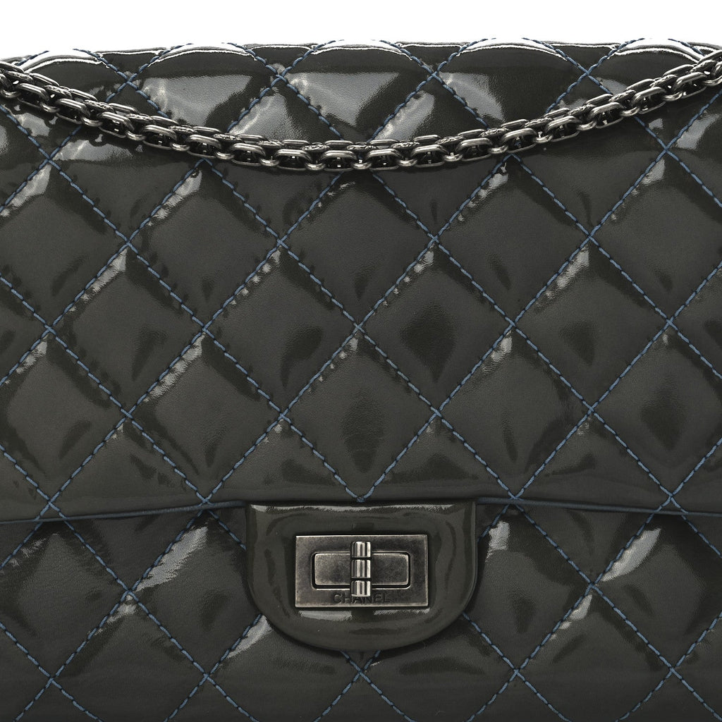 Patent Quilted 2.55 Reissue 226 Flap Blue