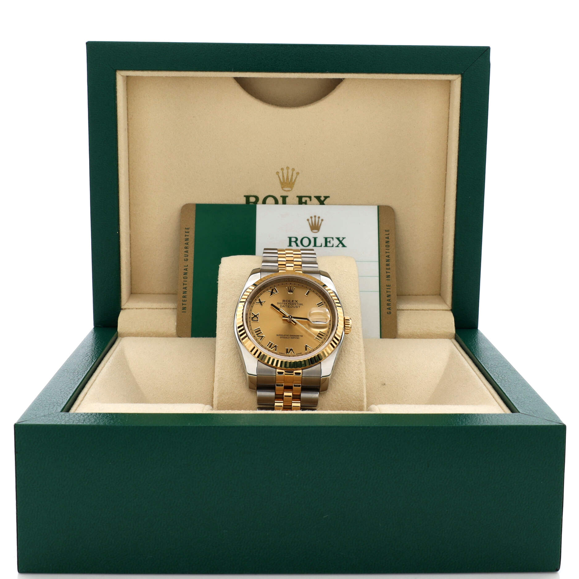 Oyster Perpetual Datejust Automatic Watch Stainless Steel and Yellow Gold 36
