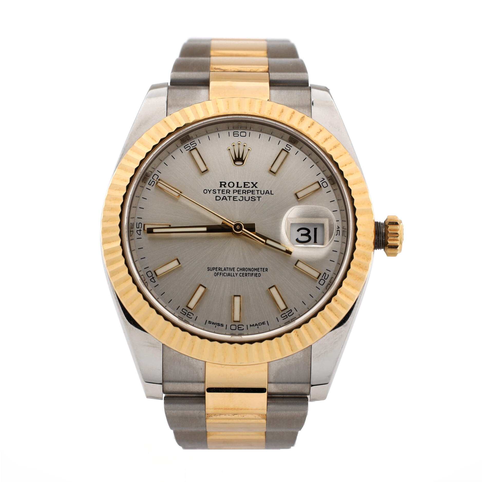 Oyster Perpetual Datejust Automatic Watch Stainless Steel and Yellow Gold 41