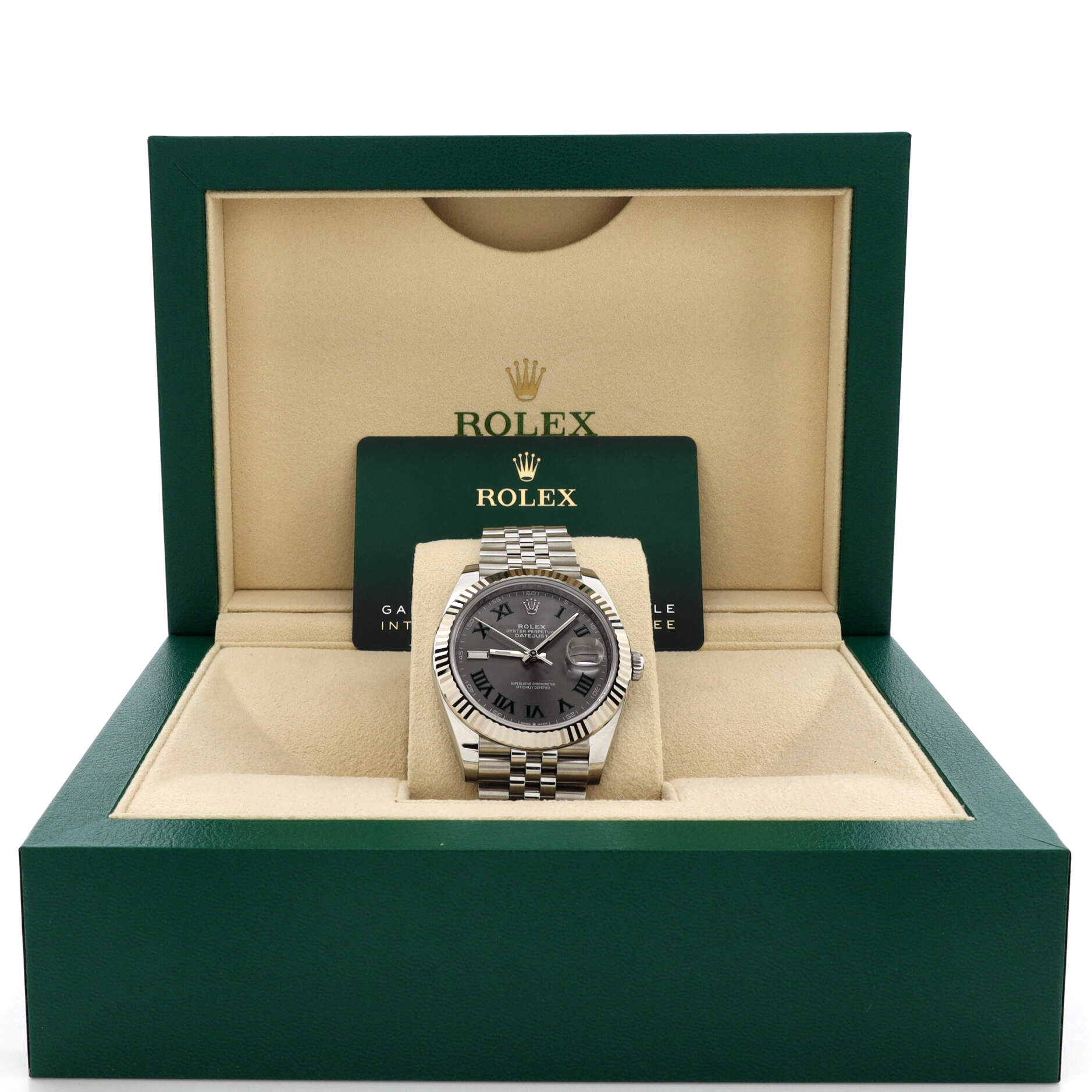 Oyster Perpetual Datejust Wimbledon Automatic Watch Stainless Steel and White Gold 41