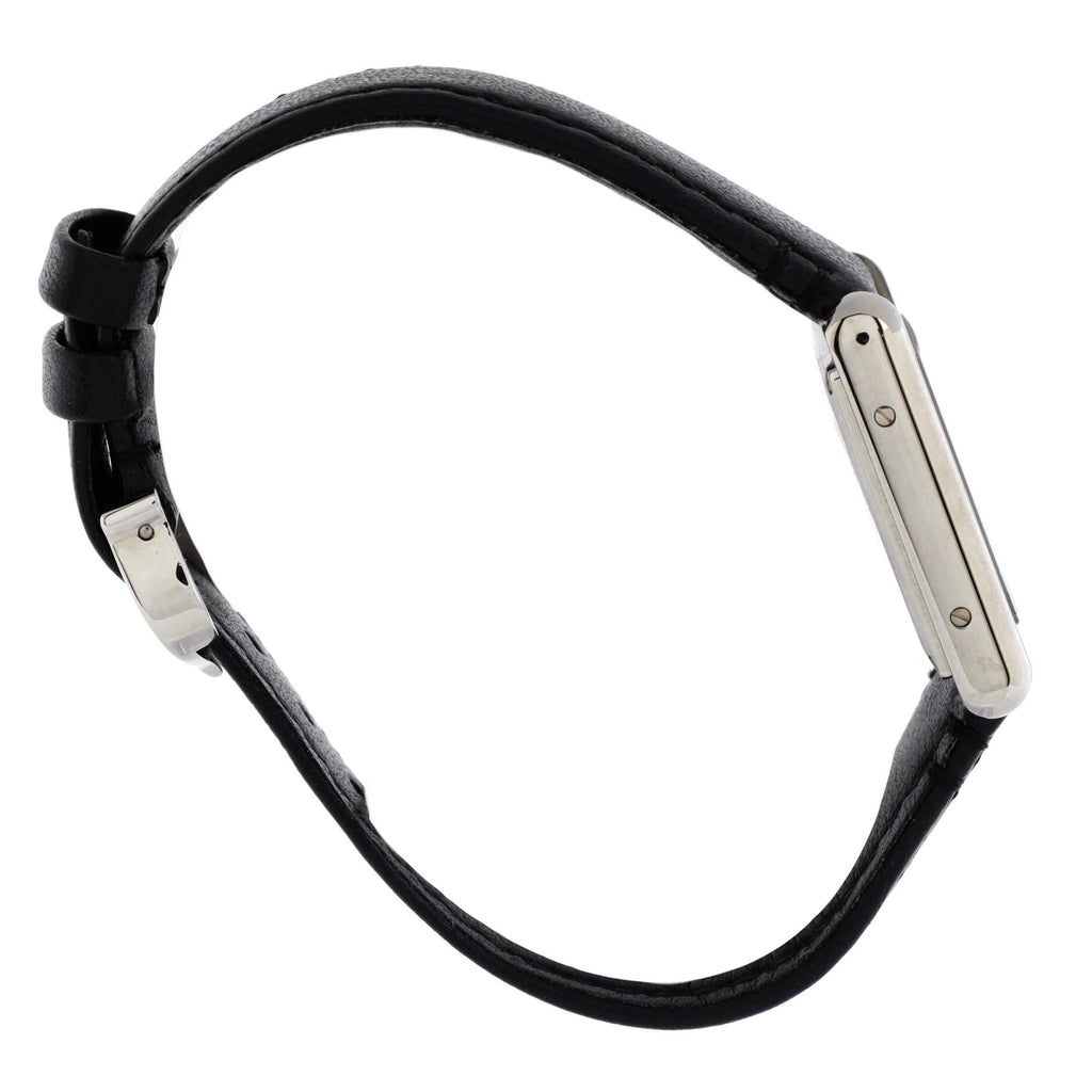 Must de Cartier SolarBeat Tank Quartz Watch Stainless Steel and Leather 22