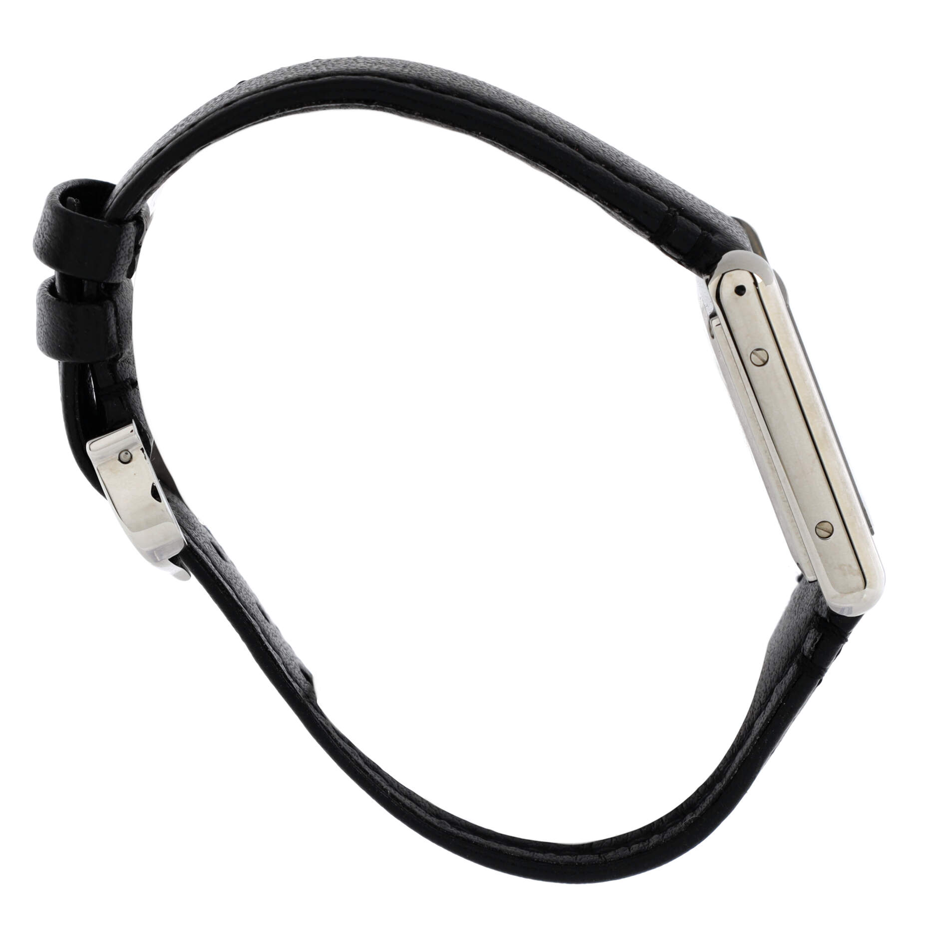 Must de Cartier SolarBeat Tank Quartz Watch Stainless Steel and Leather 22