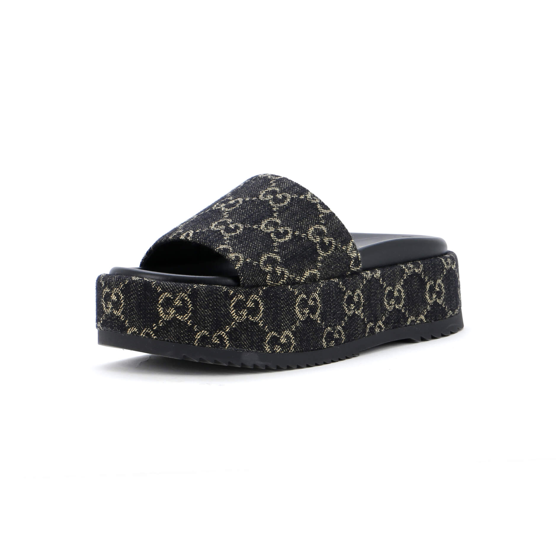 Women's Angelina Platform Slide Sandals GG Denim